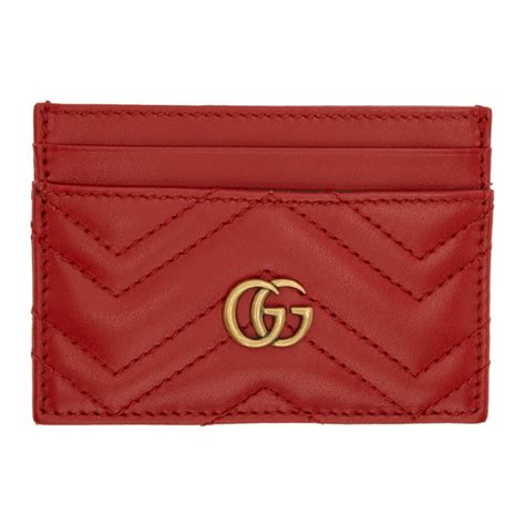 gucci marmont card holder red|gucci marmont card case wallet.